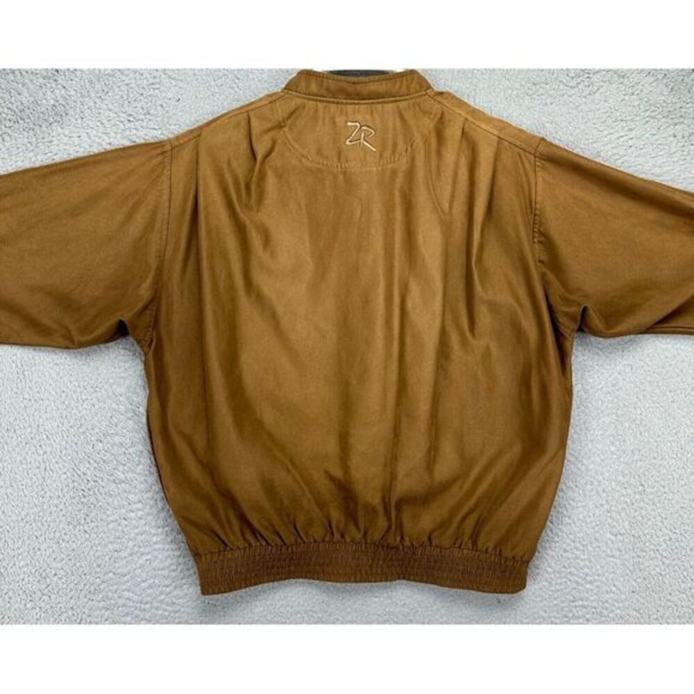 Zero Restriction Jacket Women Medium Micro Suede Brown Golf Quarter Zip USA Made - Picture 4 of 12
